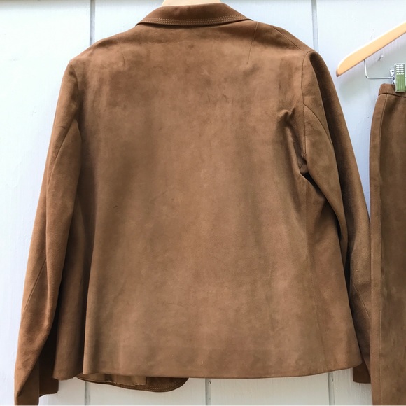 Rare Vintage Loewe Madrid 1960s Suede Leather Jacket and Skirt Set - Picture 6 of 15